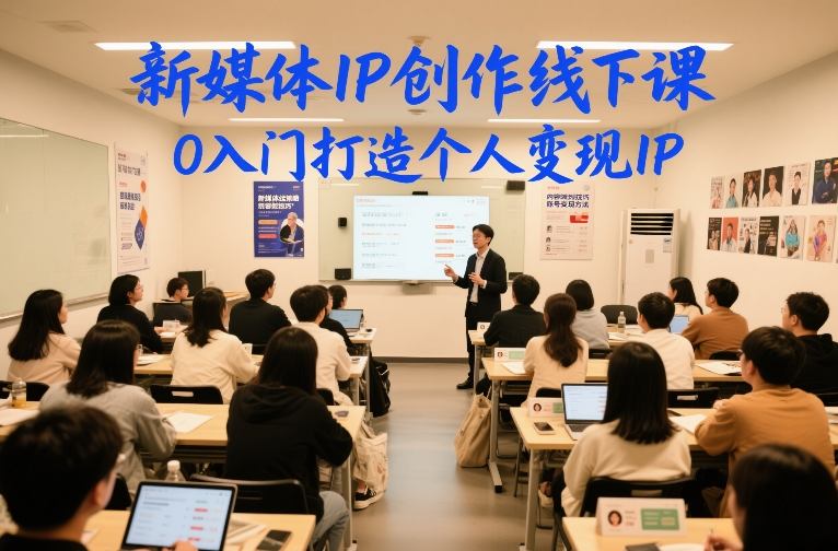 新媒体IP创作线下课,0入门打造个人变现IP-优优云网创