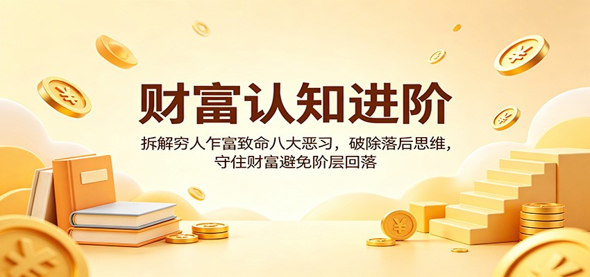 财富认知进阶:拆解穷人乍富致命八大恶习,破除落后思维,守住财富避免阶层回落-优优云网创