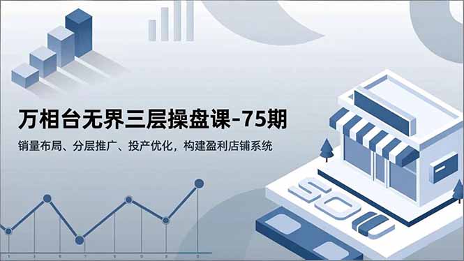 万相台无界三层操盘课-75期,销量布局、分层推广、投产优化,构建盈利店铺系统-优优云网创