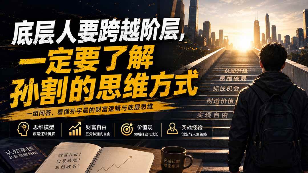 (20040期)付费文章:底层人要跨越阶层,一定要了解孙割的思维方式-思丰网赚