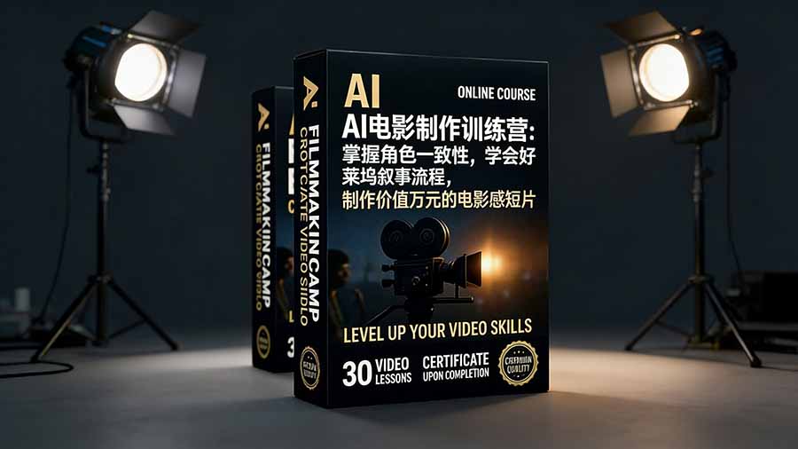 AI电影制作训练营:掌握角色一致性,学会好莱坞叙事流程,制作价值万元的电影感短片-优优云网创
