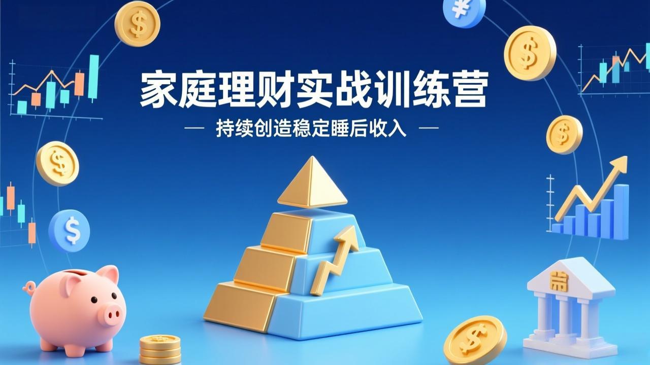 家庭理财实战训练营:从0到1建体系,三阶进阶层层递进,助你持续创造稳定睡后收入-优优云网创