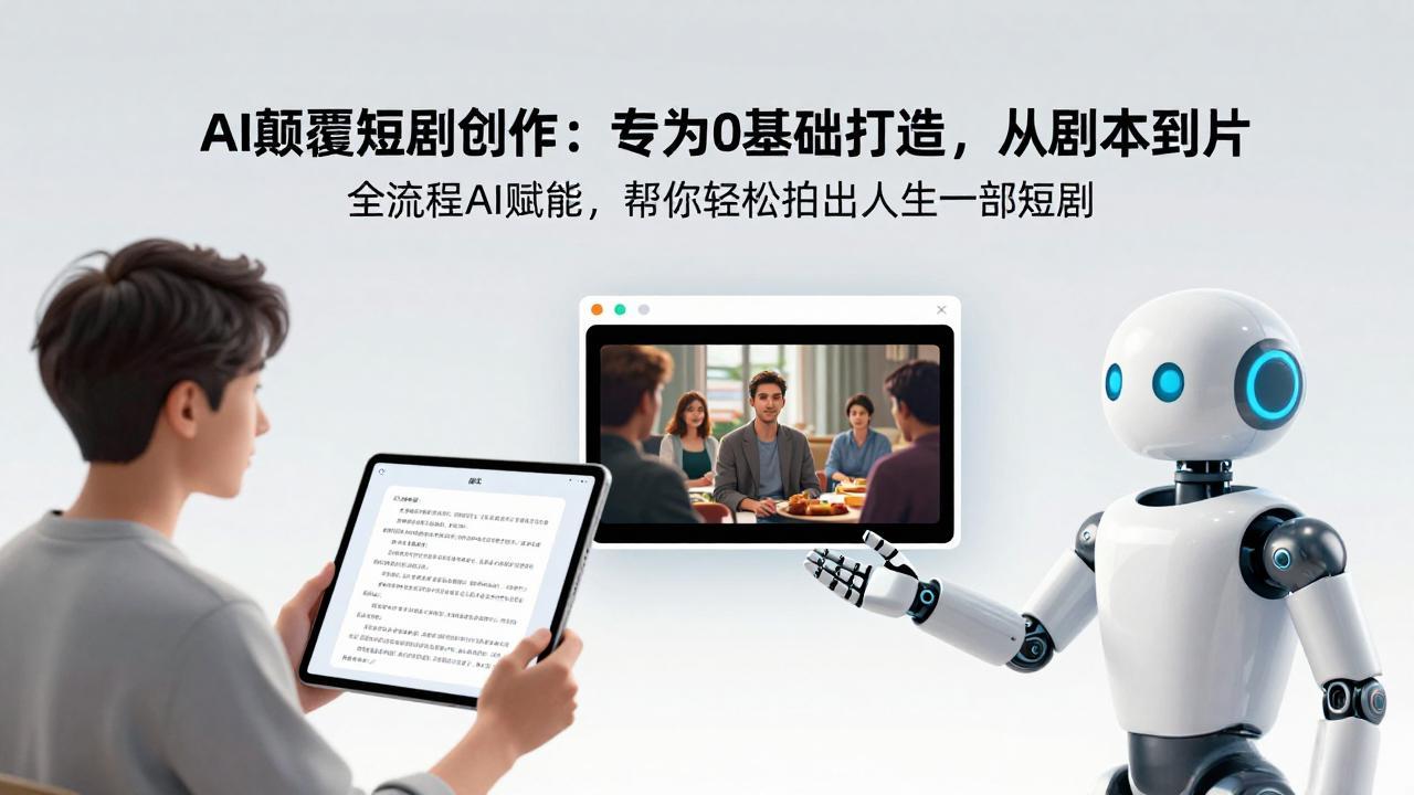 AI颠覆短剧创作:专为0基础打造,从剧本到成片全流程AI赋能,帮你轻松拍出人生第一部短剧-优优云网创