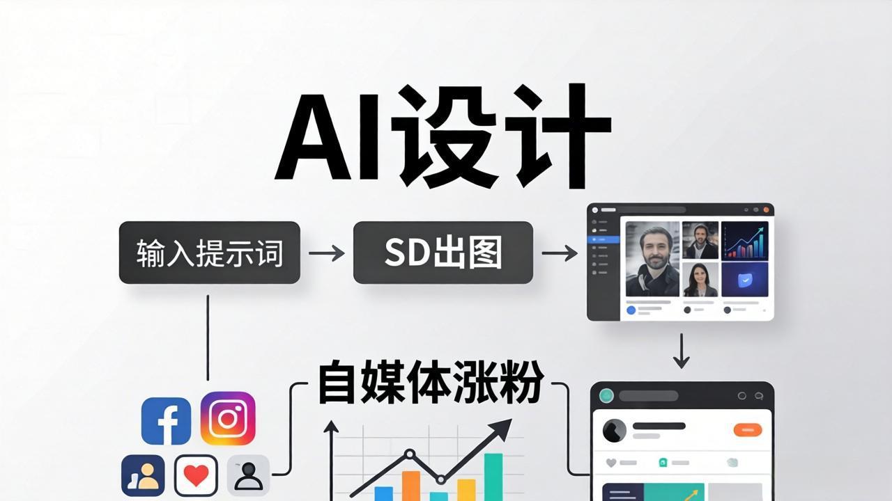 人人都是AI设计师:SD出图+自媒体涨粉一站教学,告别图文素材焦虑,AI设计让你轻松避开内卷-优优云网创
